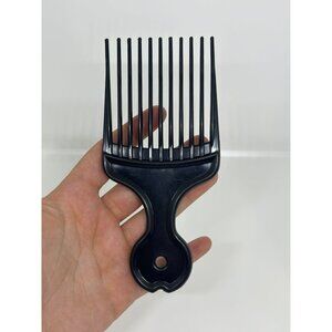 Vintage Black Plastic Hair Pick Comb For All Hair Types Styling
